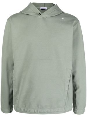 Stone Island Stellina logo-embroidered hoodie - Green