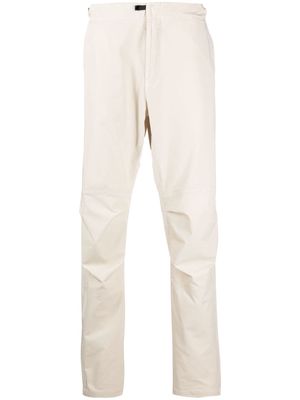 Stone Island strap-detail high-rise tapered-leg trousers - Neutrals
