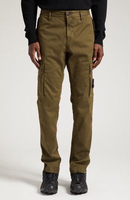 Stone Island Stretch Cotton Cargo Pants in Olive