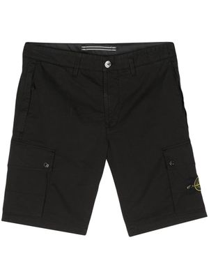 Stone Island Supima-cotton cargo shorts - Black