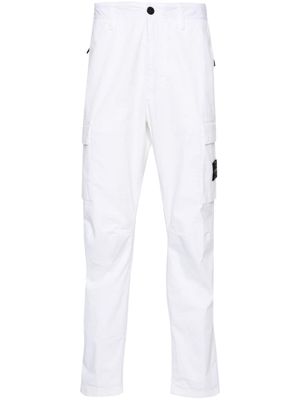 Stone Island tapered cargo trousers - White