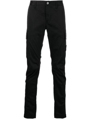 Stone Island tapered-leg cargo trousers - Black