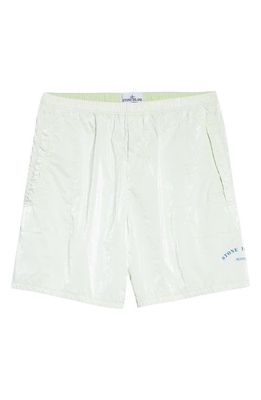 Stone Island Water Resistant Nylon Bermuda Shorts in Light Green