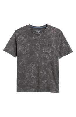 Stone Rose Acid Wash T-Shirt in Black