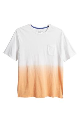 Stone Rose Dip Dye Pocket T-Shirt in Papaya