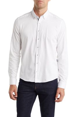 Stone Rose DRY TOUCH Performance Button-Down Shirt in White