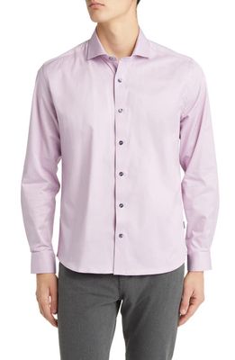 Stone Rose DRYTOUCH Performance Sateen Button-Up Shirt in Lavender