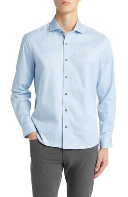 Stone Rose DRYTOUCH® Performance Sateen Button-Up Shirt in Lt. Blue 