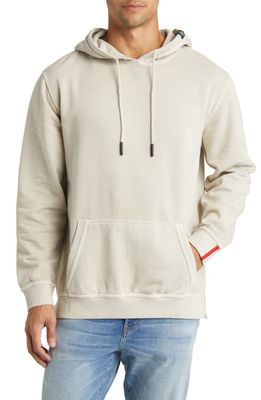 Stone Rose Fleece Hoodie in Taupe