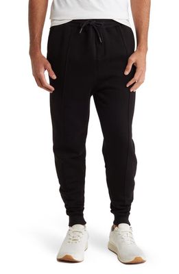 Stone Rose Solid Fleece Joggers in Black