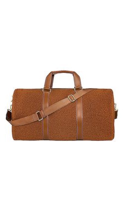 Stoney Clover Lane Sherpa Duffle Bag in Brown.