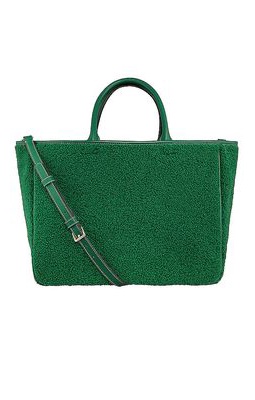 Stoney Clover Lane Sherpa Tote Bag in Dark Green.