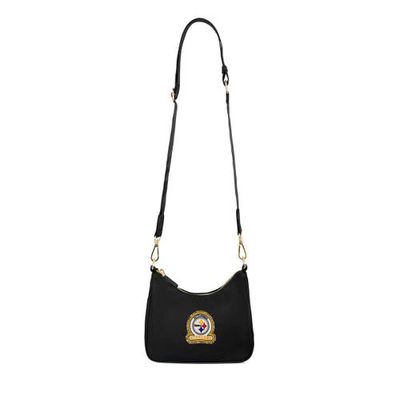 Stoney Clover Lane Stoney Clover Pittsburgh Steelers Curved Crossbody Bag in Black