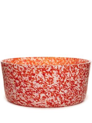 Stories of Italy Macchia Murano glass large bowl - Orange
