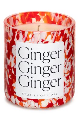 Stories of Italy Macchia su Macchia Ginger Scent Candle in Red Orange Ivory