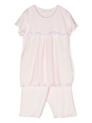 Story Loris fluted-trim pyjama set - Pink