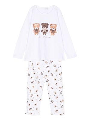 Story Loris teddy bear pajama set - White