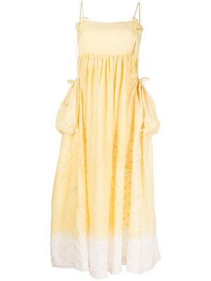 STORY mfg. bow-detailing sleeveless dress - Yellow