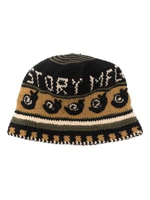 STORY mfg. crochet-knit cotton bucket hat - Brown