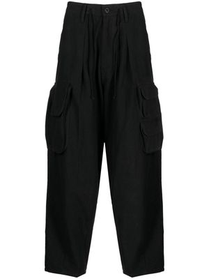 STORY mfg. Forager organic-cotton cargo trousers - Black