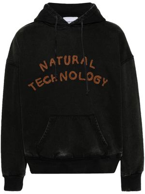 STORY mfg. Geo organic-cotton hoodie - Black