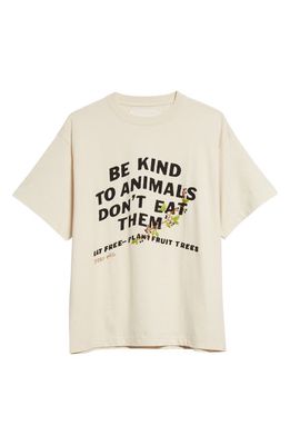 Story mfg. Grateful Embroidered Organic Cotton Graphic T-Shirt in Be Kind