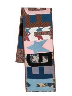 STORY mfg. patchwork monogrammed scarf - Multicolour