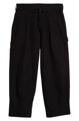 Story mfg. Patchwork Wide Leg Organic Cotton Carpenter Pants in Scarecrow