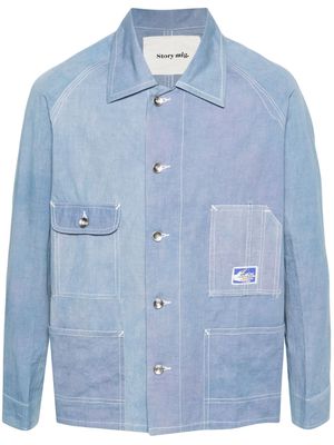 STORY mfg. Railroad shirt jacket - Blue