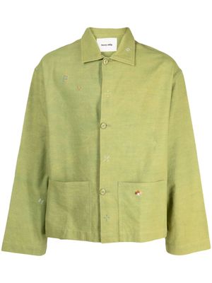 STORY mfg. Short On Time organic-cotton jacket - Green