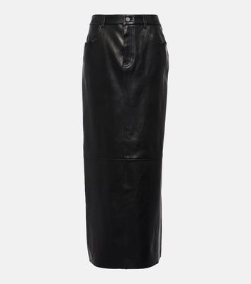 Stouls Beth leather midi skirt