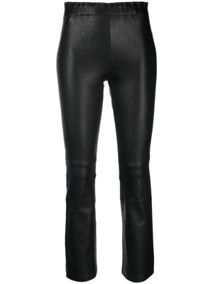 Stouls cropped leather trousers - Black