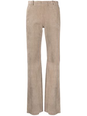 Stouls flared suede trousers - Grey