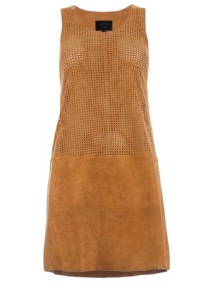 Stouls perforated dress - Brown