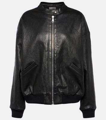 Stouls Pharrell leather bomber jacket