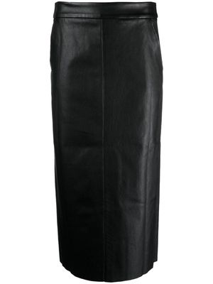 Stouls Taylor high-waisted leather skirt - Black
