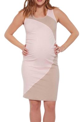 Stowaway Collection Boom Maternity Cover-Up Dress in Pink