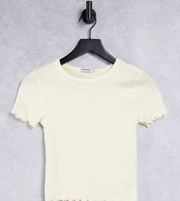 Stradivarius polyester seam front tshirt in beige - BEIGE-Neutral