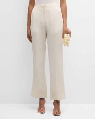 Straight Broadcloth Trousers