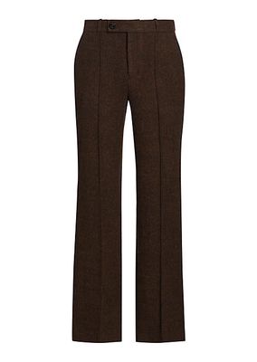 Straight-Fit Wool Trousers