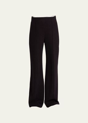 Straight-Leg Cashmere Wool Trousers
