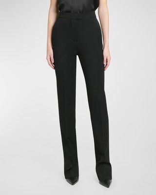 Straight-Leg Wool Suiting Trousers