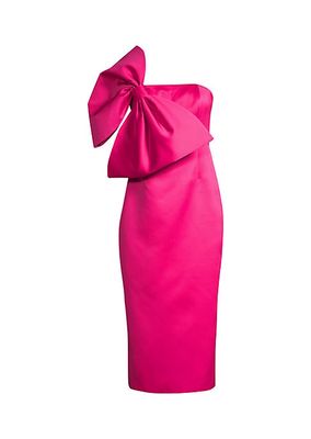 Strapless Bow Midi-Dress