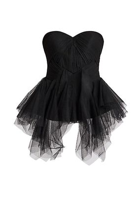 Strapless Ruffled Bustier Top