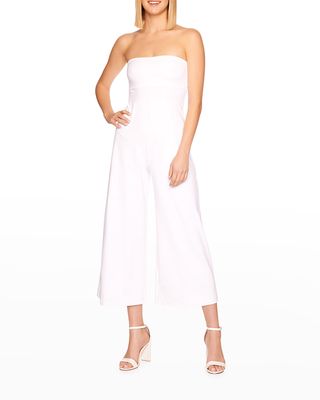 Strapless Wide-Leg Cropped Jumpsuit