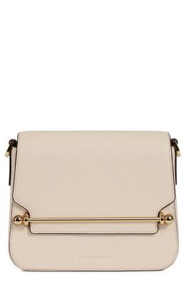 Strathberry Ace Mini Leather Crossbody Bag in Oat