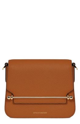 Strathberry Ace Mini Leather Crossbody Bag in Tan