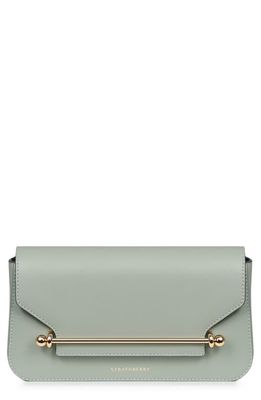 Strathberry East/West Baguette Leather Shoulder Bag in Seagrass