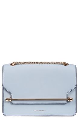 Strathberry East/West Leather Crossbody Bag in Forget Me Not