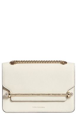 Strathberry East/West Leather Crossbody Bag in Vanilla